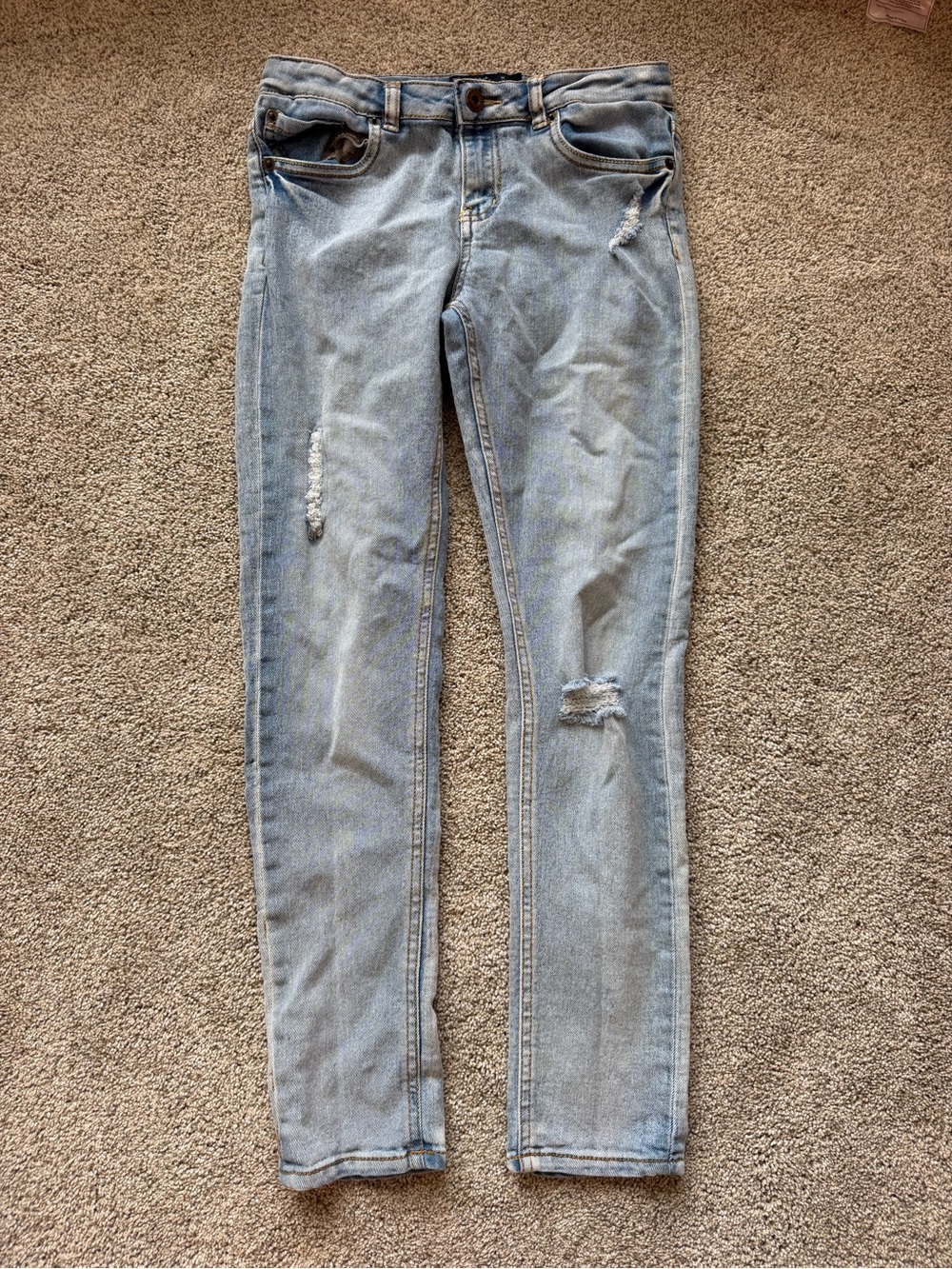 Youth Lucky Brand Light Wash Distressed Skinny Jeans- Size 14